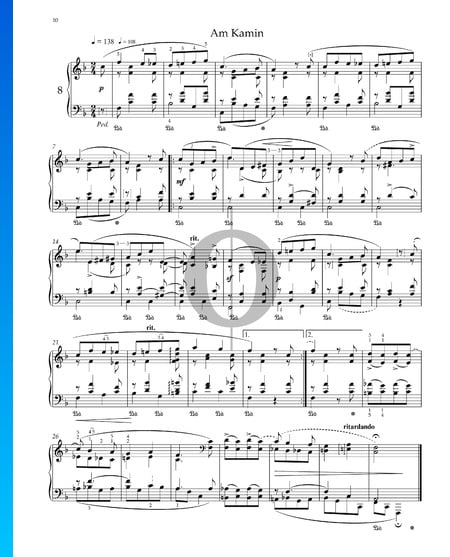 Kinderszenen, Op. 15 Nr. 8: Am Kamin Musik-Noten