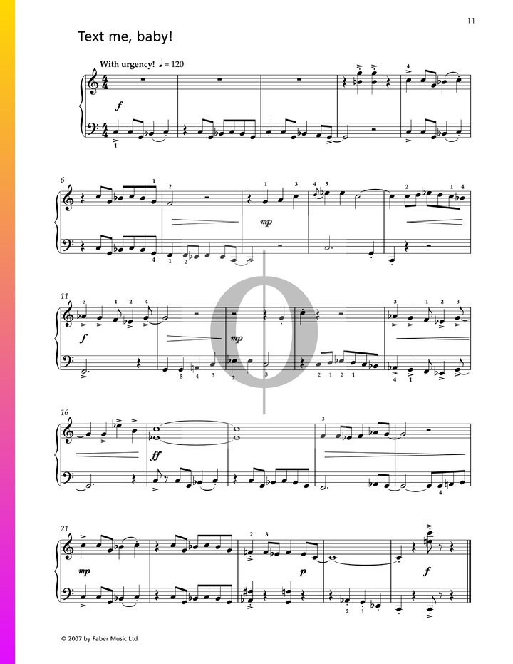 Text Me, Baby! (Pam Wedgwood) Piano Sheet Music - OKTAV