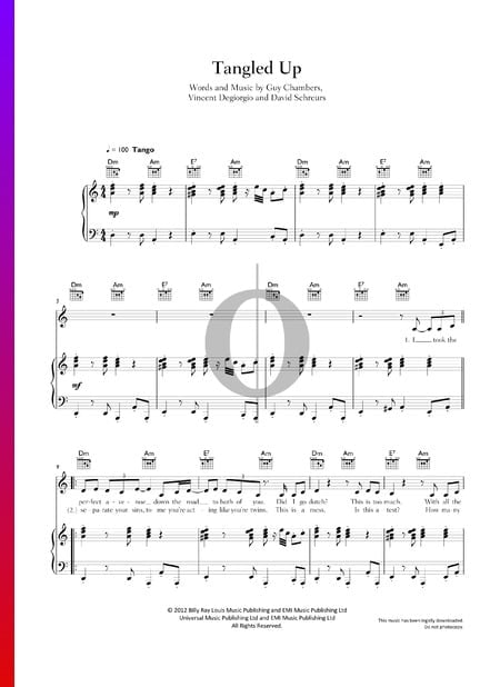 Tangled Up Musik-Noten