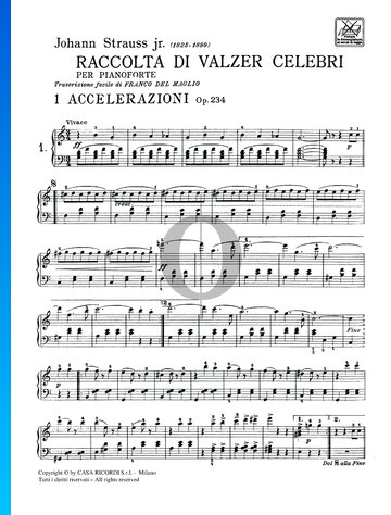 Accelerationen, Op. 234 Sheet Music