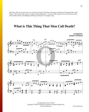 What is This Thing That Men Call Death? Musik-Noten