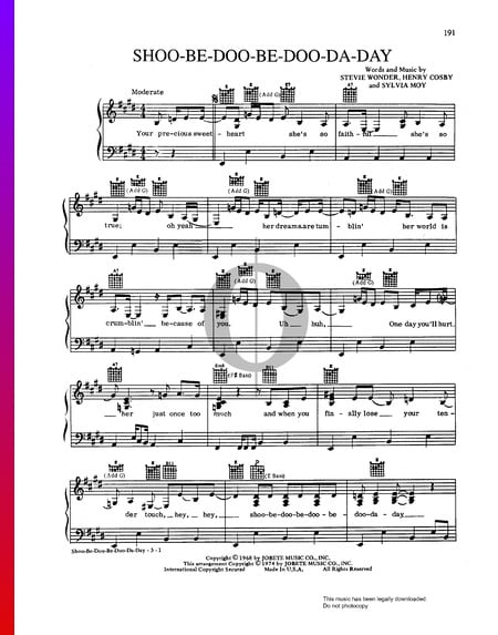 Shoo-Be-Doo-Be-Doo-Da-Day Sheet Music
