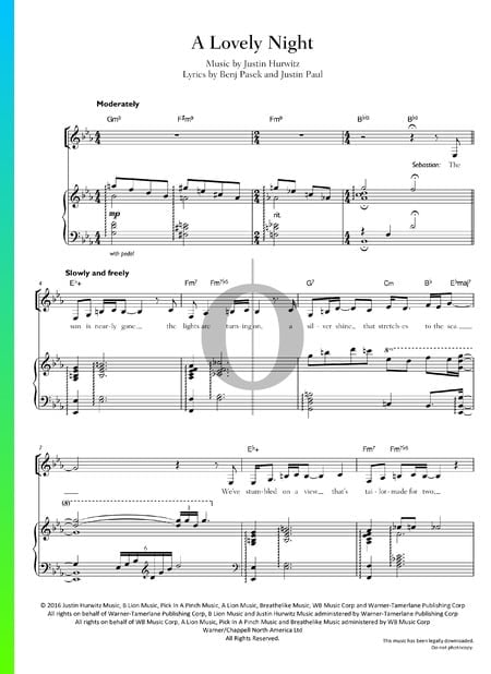 A Lovely Night Sheet Music