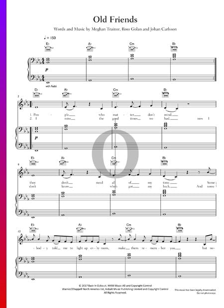 Old Friends Musik-Noten