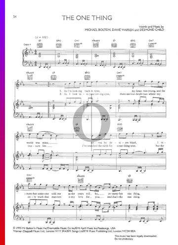 The One Thing Sheet Music