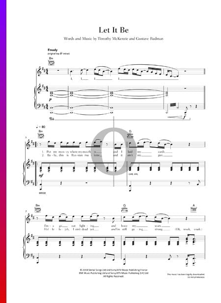 Let It Be Musik-Noten
