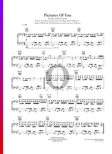 Pictures Of You Sheet Music