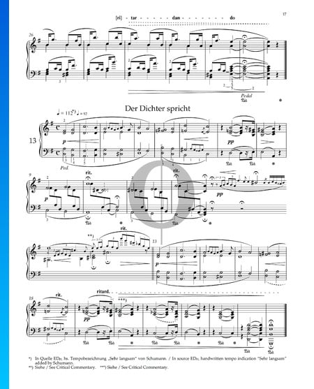 Kinderszenen, Op. 15 Nr. 13: Der Dichter spricht Musik-Noten