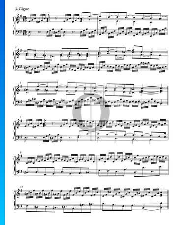Suite No. 5 E Minor, HWV 438: 3. Gigue bladmuziek