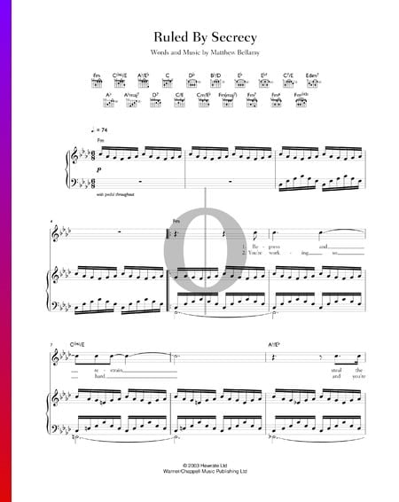Ruled By Secrecy Musik-Noten