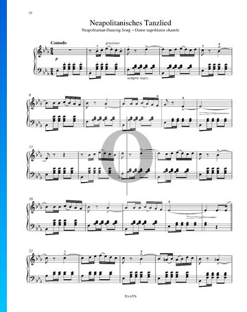 Canción napolitana para bailar, Op. 39 n.º 8 Partitura