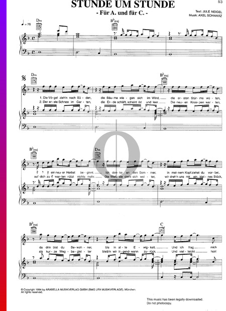 Stunde Um Stunde Partitura