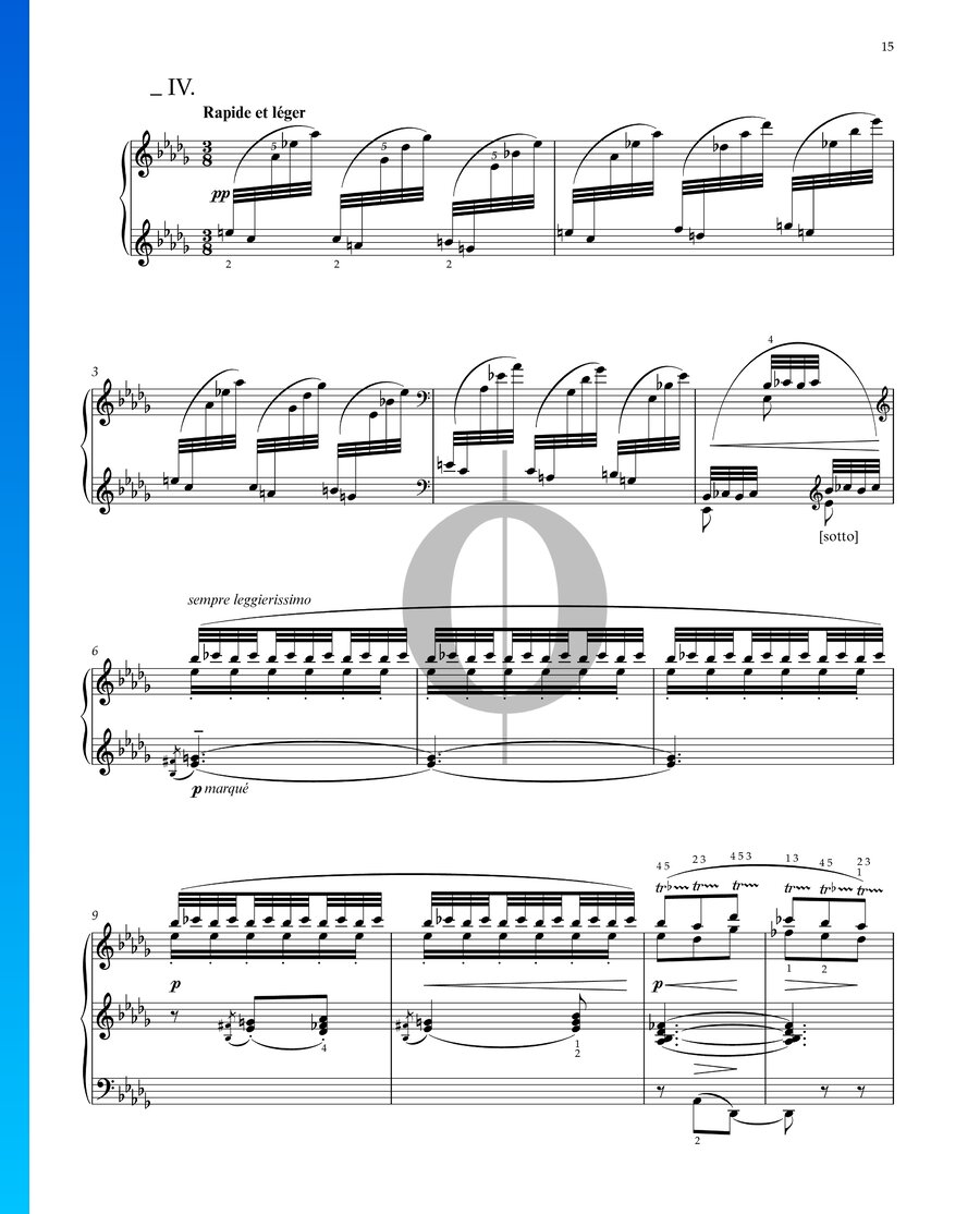 Préludes Book 2 No 4 Rapide Et Léger Claude Debussy Piano Sheet Music Oktav