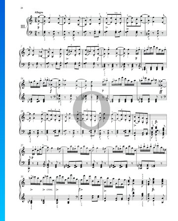 3 Piano Pieces, D 946: 3. Allegro Sheet Music