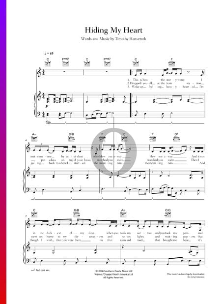 Hiding My Heart Sheet Music