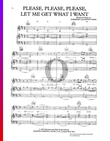 Please, Please, Please Let Me Get What I Want Sheet Music