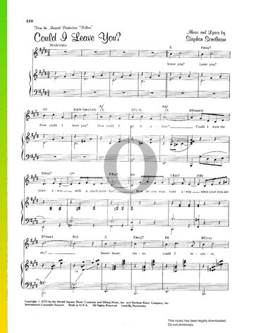 Could I Leave You? Sheet Music