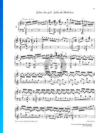 Romeo und Julia, Op. 75: Julia als Mädchen Musik-Noten