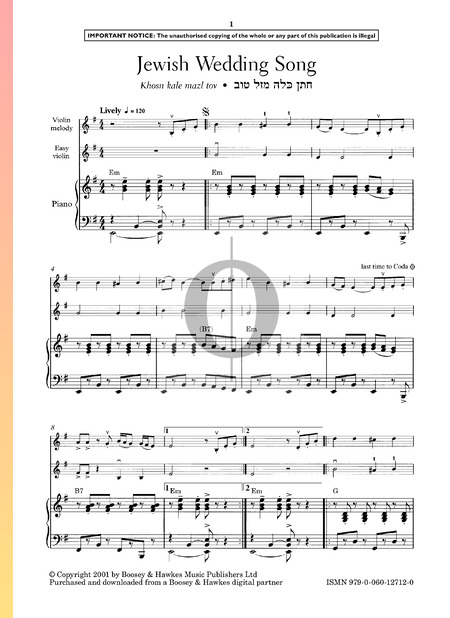 Jewish Wedding Song