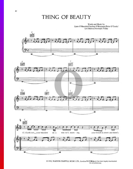 Thing Of Beauty Sheet Music