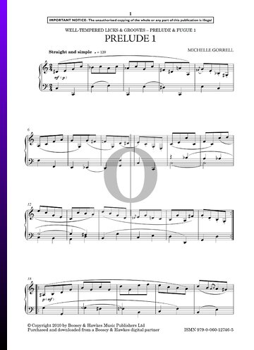 Prelude and Fugue 1 in C Major Sheet Music