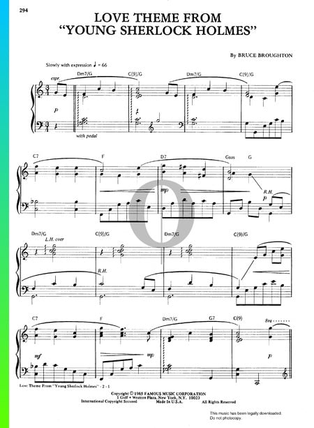 Love Theme (Young Sherlock Holmes) Musik-Noten