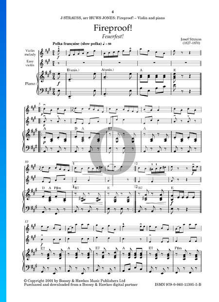 Feuerfest! Polka française, Op. 269 Musik-Noten