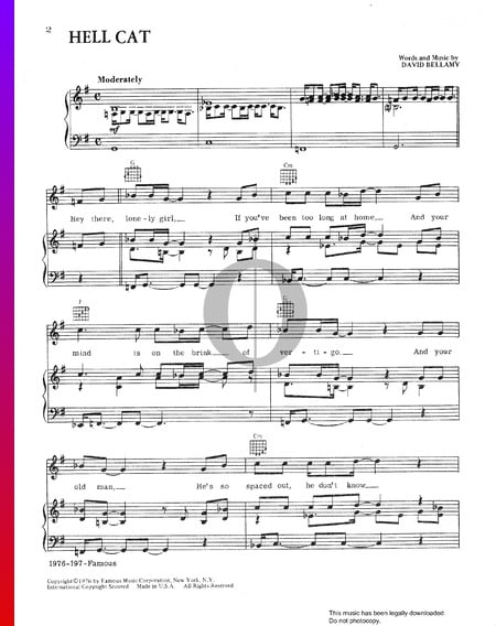 Hell Cat Sheet Music