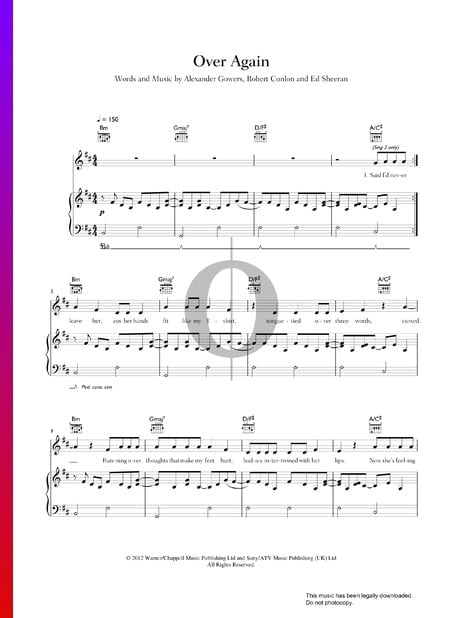 Over Again Sheet Music