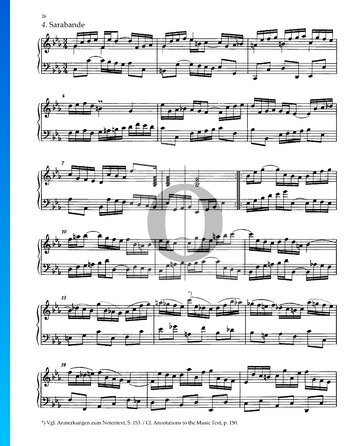 Partita 2, BWV 826: 4. Sarabande Musik-Noten