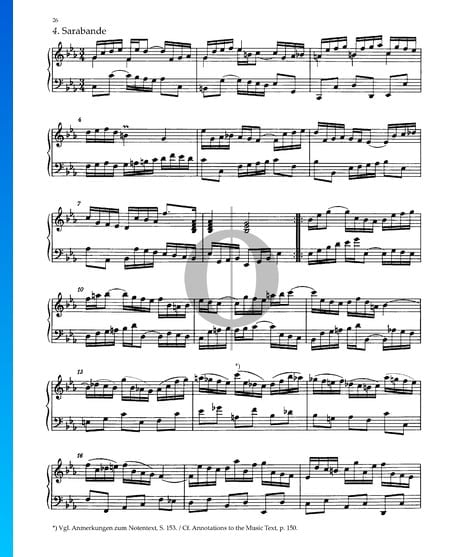 Partita 2, BWV 826: 4. Sarabande Sheet Music