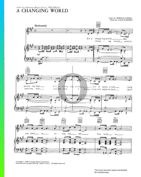 A Changing World Sheet Music