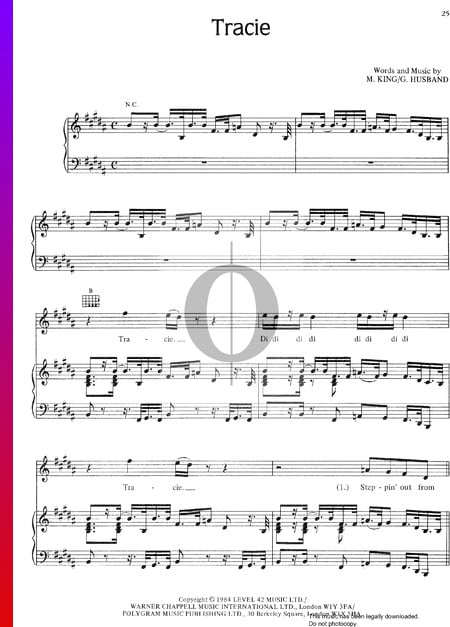 Tracie Sheet Music