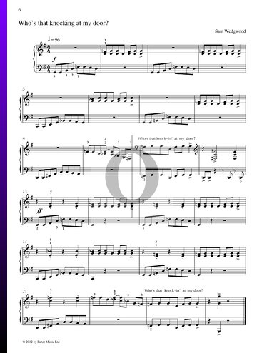 Who's that knocking at my door? Sheet Music