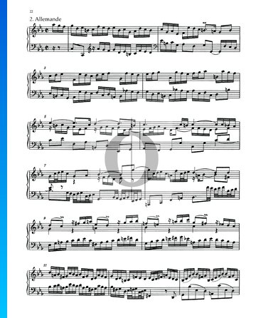 Partita 2, BWV 826: 2. Allemande Musik-Noten