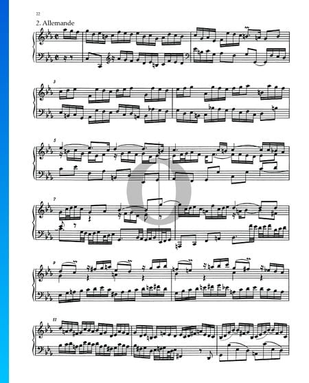 Partita 2, BWV 826: 2. Allemande Partition