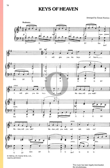 Keys Of Heaven Musik-Noten
