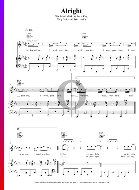 Alright Sheet Music