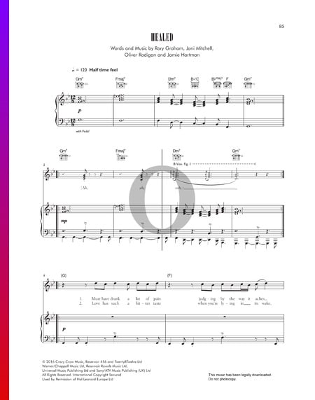 Healed Sheet Music