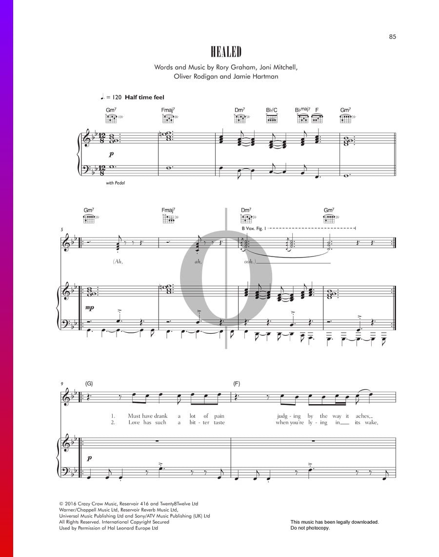 Healed (Rag'n'Bone Man) Piano Sheet Music - OKTAV