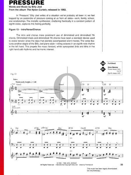 Pressure Musik-Noten
