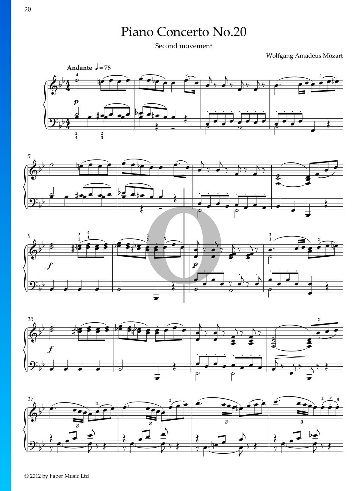 para piano n.º 21 en re menor, KV Romance Partitura » Wolfgang Amadeus Mozart (Piano Solo) | PDF - OKTAV
