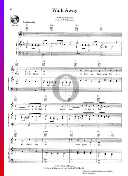 Walk Away Musik-Noten