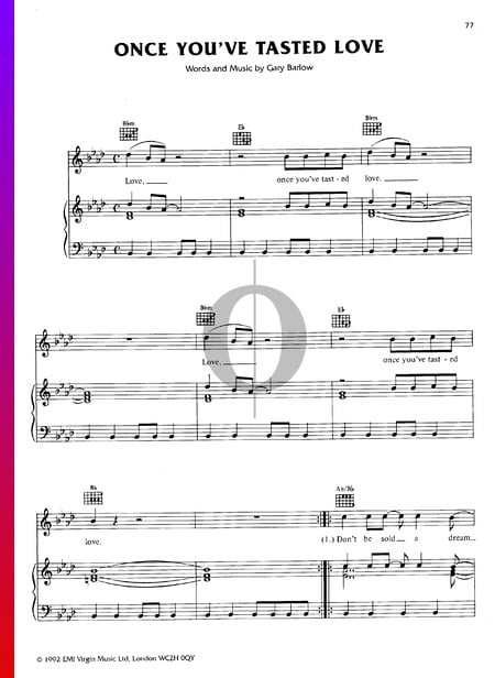 Once You've Tasted Love Musik-Noten