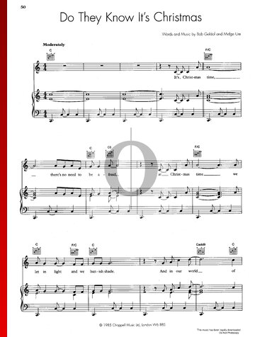 Do They Know It's Christmas? Partitura