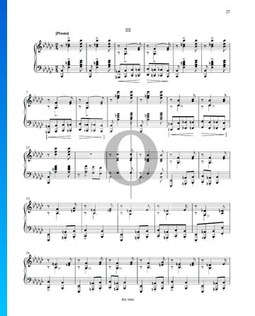 Sonata in E-flat Minor: 3. Presto Sheet Music