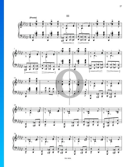 Sonata in E-flat Minor: 3. Presto Sheet Music