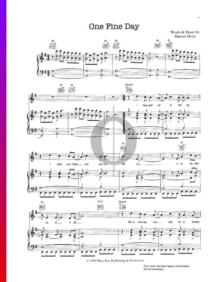 One Fine Day Musik-Noten