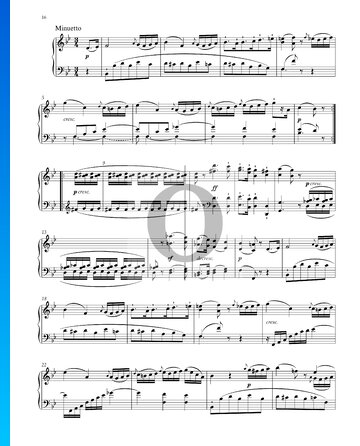 Grande Sonata in B-flat Major, Op. 22 No. 11: 3. Minuetto Partitura