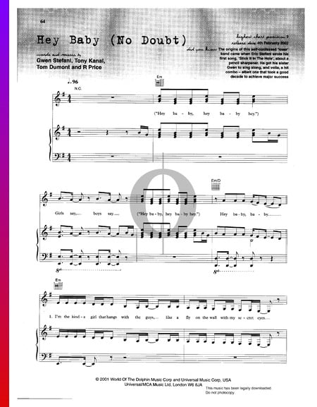 Hey Baby Musik-Noten